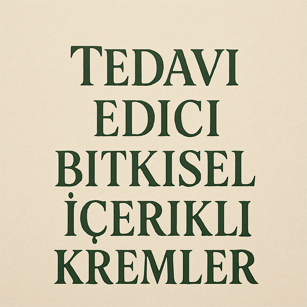Tedavi Edici Bitkisel Kremler