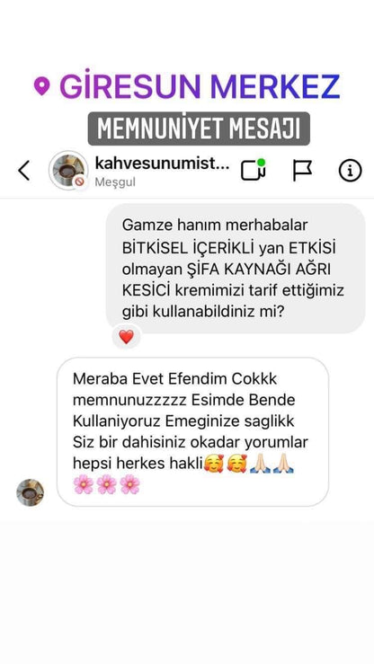 HÜMA & BERLİN
Bitkisel Ağrı Tedavi Edici Masaj Kremi