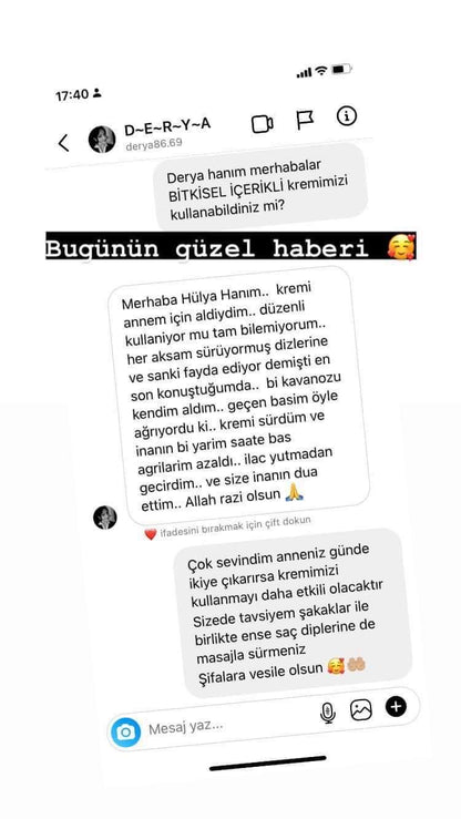 HÜMA & BERLİN
Bitkisel Ağrı Tedavi Edici Masaj Kremi