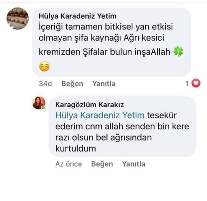 HÜMA & BERLİN
Bitkisel Ağrı Tedavi Edici Masaj Kremi