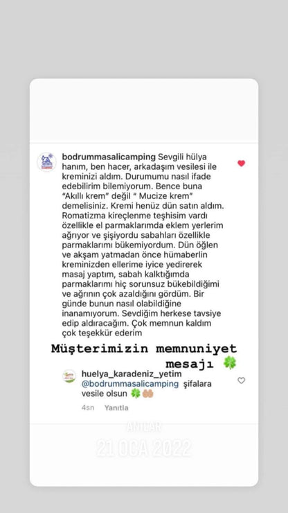 HÜMA & BERLİN
Bitkisel Ağrı Tedavi Edici Masaj Kremi